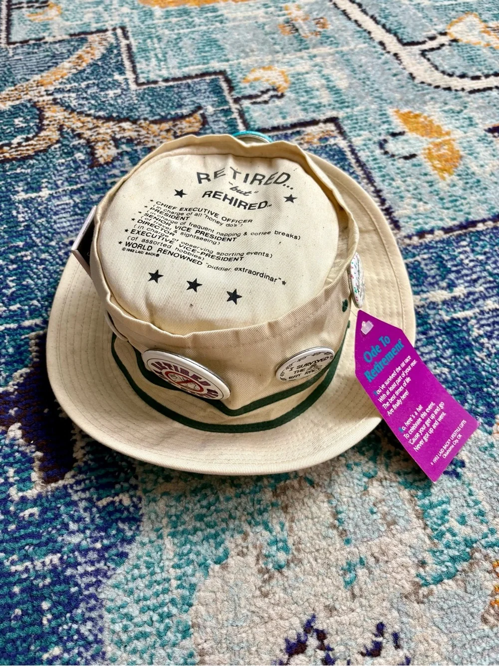 NWT // VTG 1992 Retired…But Rehired Bucket Hat